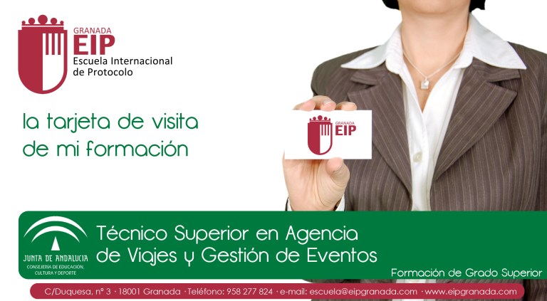 la tarjeta de visita de mi formación agencia de viajes