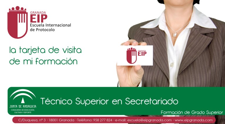 la tarjeta de visita de mi formación secretariado