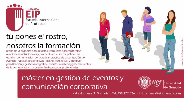 tú pones el rostro máster en gestión de eventos